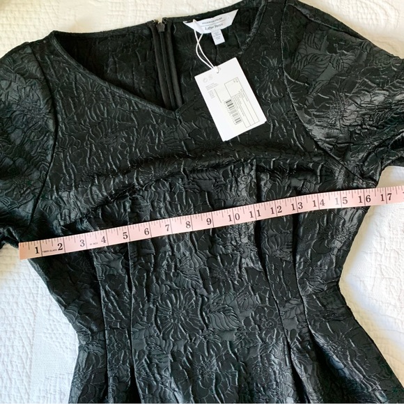 NWT & Other Stories Textured Puff Sleeve Black Dress sz 0 XS - Picture 11 of 15